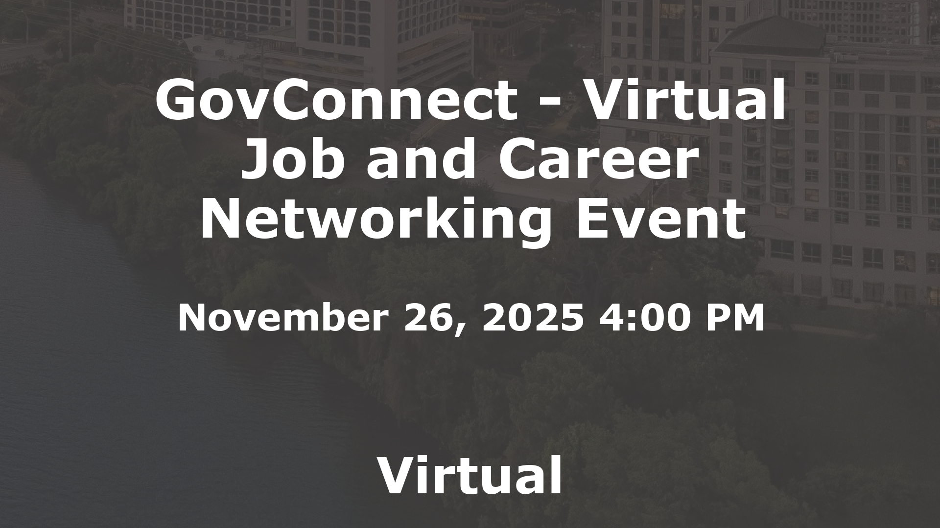 GovConnect - Virtual Job and Career Networking Event event image